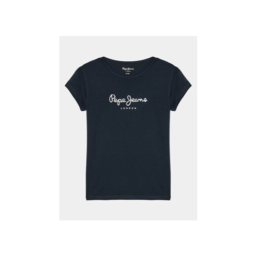 Pepe Jeans T-Shirt Hana Glitter PG503064 Granatowy Slim Fit ze sklepu MODIVO w kategorii Bluzki dziewczęce - zdjęcie 168717159