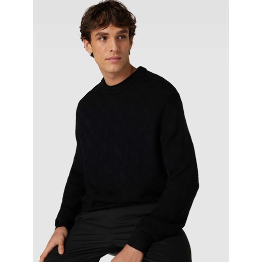 Sweter z dzianiny z fakturowanym wzorem model ‘Palao’ XXXL Peek&Cloppenburg 