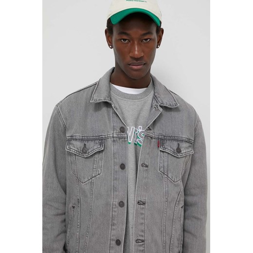 Levi&apos;s kurtka jeansowa męska kolor szary przejściowa ze sklepu ANSWEAR.com w kategorii Kurtki męskie - zdjęcie 168720279