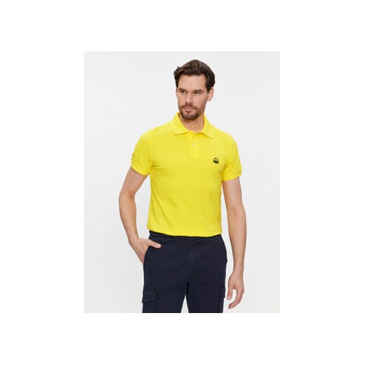 United Colors Of Benetton Polo 3089J3178 Żółty Regular Fit ze sklepu MODIVO w kategorii T-shirty męskie - zdjęcie 168725038