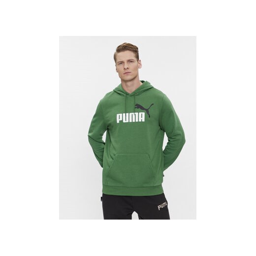 Puma Bluza Ess+ Col Big Logo 586765 Zielony Regular Fit ze sklepu MODIVO w kategorii Bluzy damskie - zdjęcie 168725135