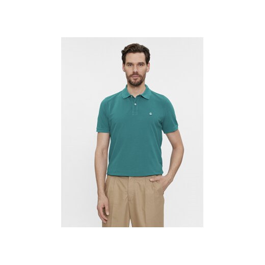 United Colors Of Benetton Polo 3089J3179 Zielony Regular Fit ze sklepu MODIVO w kategorii T-shirty męskie - zdjęcie 168725619