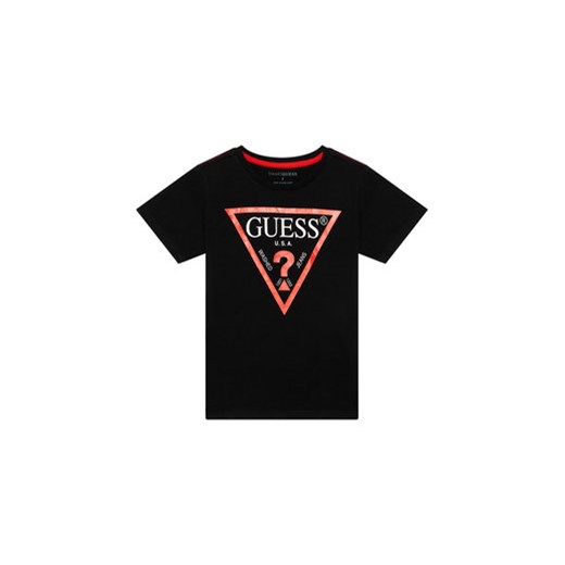 Guess T-Shirt L73I55 K8HM0 Czarny Regular Fit ze sklepu MODIVO w kategorii T-shirty chłopięce - zdjęcie 168725648