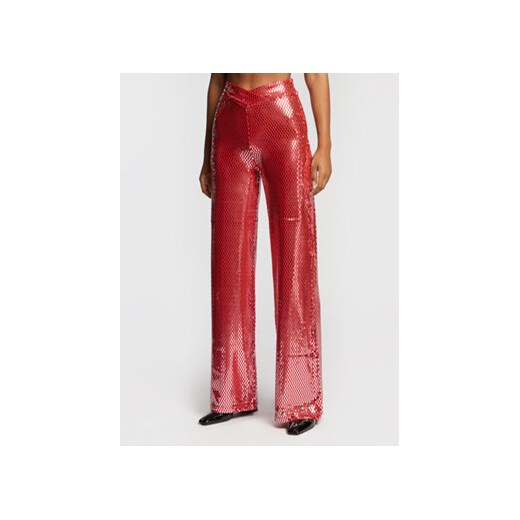 ROTATE Spodnie materiałowe Briella RT1610 Czerwony Regular Fit ze sklepu MODIVO w kategorii Spodnie damskie - zdjęcie 168725839