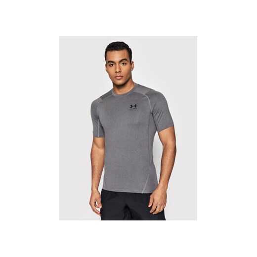 Under Armour Koszulka techniczna HeatGear® 1361518 Szary Slim Fit ze sklepu MODIVO w kategorii T-shirty męskie - zdjęcie 168727428
