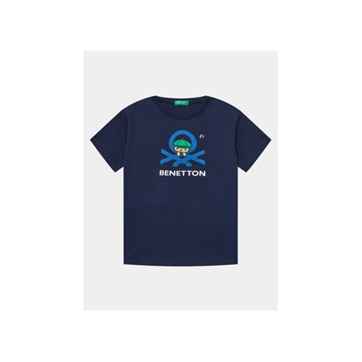 United Colors Of Benetton T-Shirt 3I1XG10CY Granatowy Regular Fit ze sklepu MODIVO w kategorii T-shirty chłopięce - zdjęcie 168727659