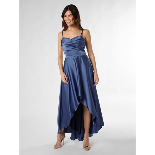 Sukienka Laona niebieska satynowa na ramiączkach 