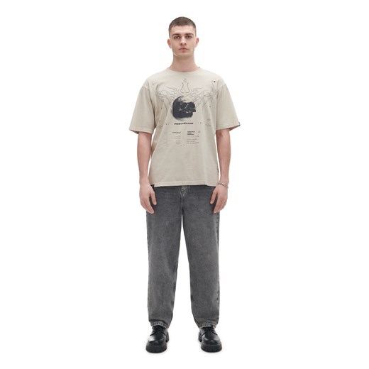 Cropp - Koszulka z nadrukiem - kremowy ze sklepu Cropp w kategorii T-shirty męskie - zdjęcie 168729167