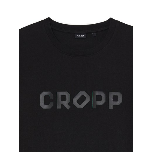Cropp - Czarna koszulka z nadrukiem Cropp - czarny ze sklepu Cropp w kategorii T-shirty męskie - zdjęcie 168731447