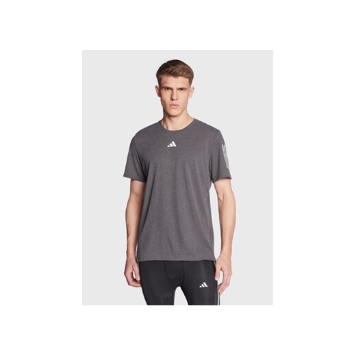 adidas Koszulka techniczna Own The Run HR6617 Szary Regular Fit ze sklepu MODIVO w kategorii T-shirty męskie - zdjęcie 168734217