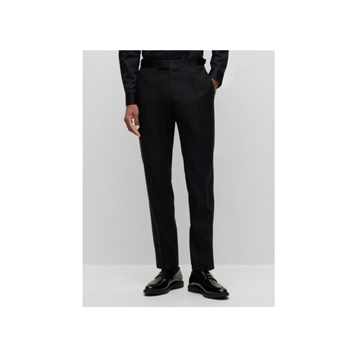 Boss Spodnie garniturowe H-Genius 50485347 Czarny Regular Fit ze sklepu MODIVO w kategorii Spodnie męskie - zdjęcie 168735135