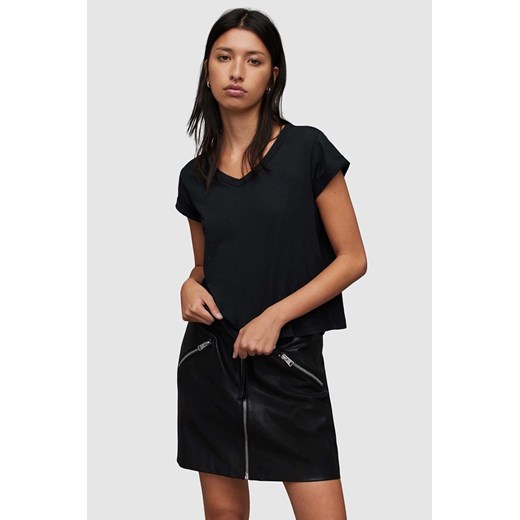 AllSaints t-shirt bawełniany Anna damski kolor czarny ze sklepu ANSWEAR.com w kategorii Bluzki damskie - zdjęcie 168736906