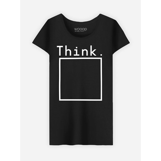 WOOOP Koszulka &quot;Think&quot; w kolorze czarnym ze sklepu Limango Polska w kategorii Bluzki damskie - zdjęcie 168737586