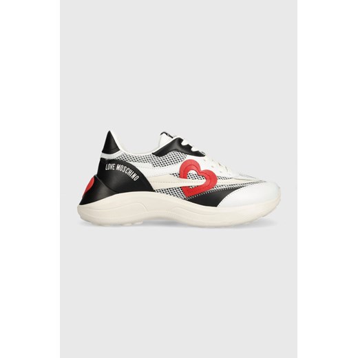 Love Moschino sneakersy kolor biały JA15366G1IIQA00A ze sklepu ANSWEAR.com w kategorii Buty sportowe damskie - zdjęcie 168740776
