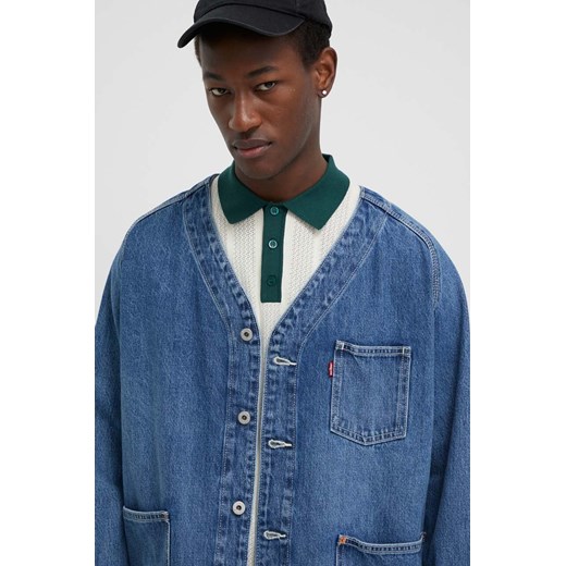 Levi&apos;s kurtka jeansowa męska kolor niebieski przejściowa oversize XL ANSWEAR.com
