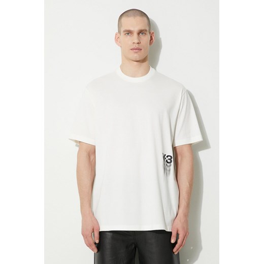 Y-3 t-shirt bawełniany Graphic Short Sleeve męski kolor beżowy z nadrukiem IZ3123 ze sklepu PRM w kategorii T-shirty męskie - zdjęcie 168741488