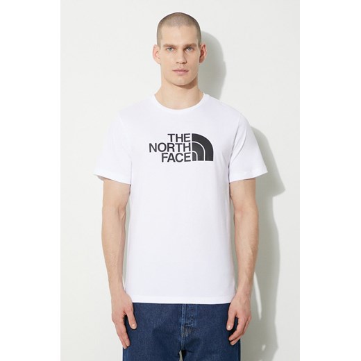 The North Face t-shirt bawełniany M S/S Easy Tee męski kolor biały z nadrukiem NF0A87N5FN41 ze sklepu PRM w kategorii T-shirty męskie - zdjęcie 168741539
