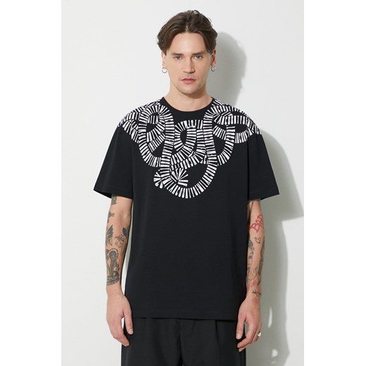 Marcelo Burlon t-shirt bawełniany Snake Wings Basic męski kolor czarny z nadrukiem CMAA056C99JER0031001 ze sklepu PRM w kategorii T-shirty męskie - zdjęcie 168741559