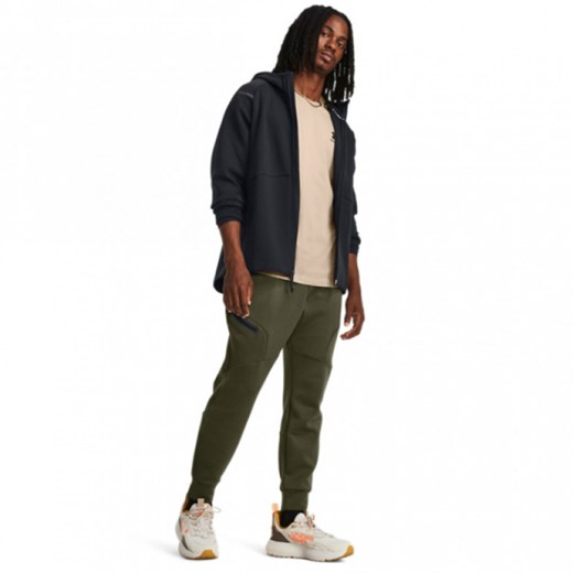 Męskie spodnie treningowe Under Armour UA Unstoppable Flc Joggers - khaki ze sklepu Sportstylestory.com w kategorii Spodnie męskie - zdjęcie 168741925