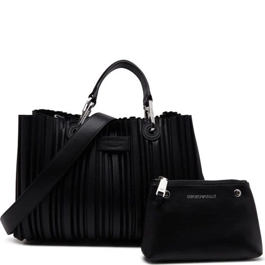 Shopper bag Emporio Armani ze skóry ekologicznej