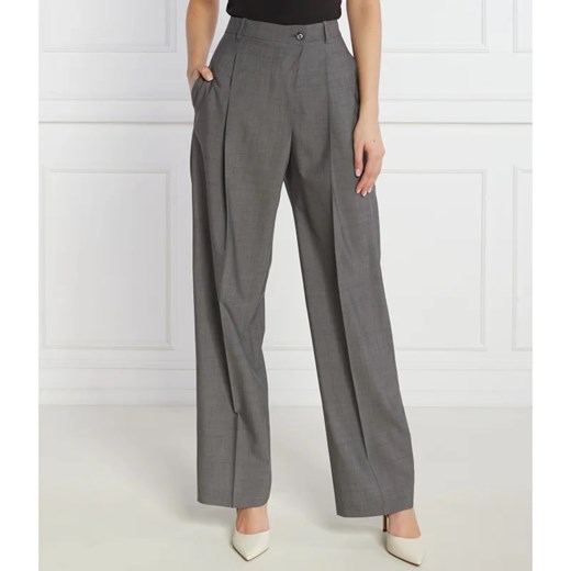 BOSS BLACK Wełniane spodnie Tenly | Regular Fit ze sklepu Gomez Fashion Store w kategorii Spodnie damskie - zdjęcie 168745108