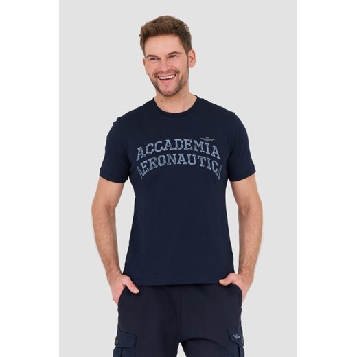 AERONAUTICA MILITARE Granatowy t-shirt M.C., Wybierz rozmiar XXL ze sklepu outfit.pl w kategorii T-shirty męskie - zdjęcie 168745447