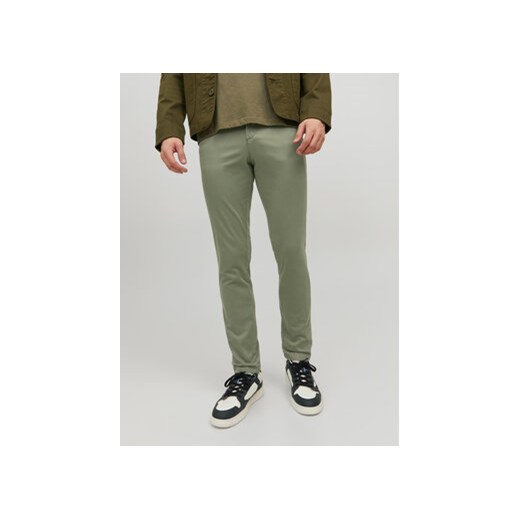 Jack&Jones Chinosy Marco 12150148 Zielony Slim Fit ze sklepu MODIVO w kategorii Spodnie męskie - zdjęcie 168746866