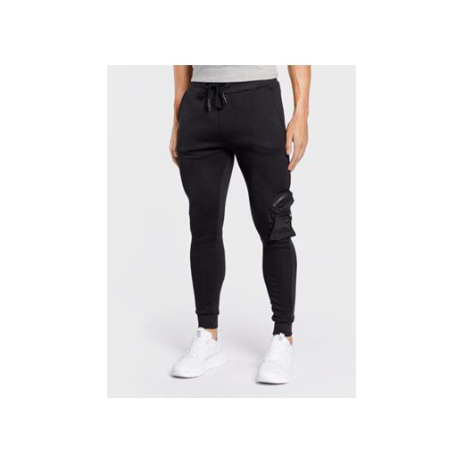 Brave Soul Spodnie dresowe MJB-516HOUDINI Czarny Slim Fit ze sklepu MODIVO w kategorii Spodnie męskie - zdjęcie 168746997