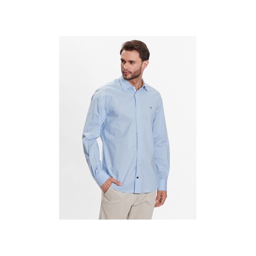 Tommy Hilfiger Koszula Stretch MW0MW30629 Niebieski Regular Fit Tommy Hilfiger 41 okazyjna cena MODIVO