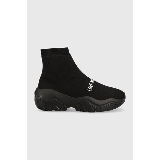 Love Moschino sneakersy kolor czarny JA15644G1HIZT00A ze sklepu ANSWEAR.com w kategorii Buty sportowe damskie - zdjęcie 168750269