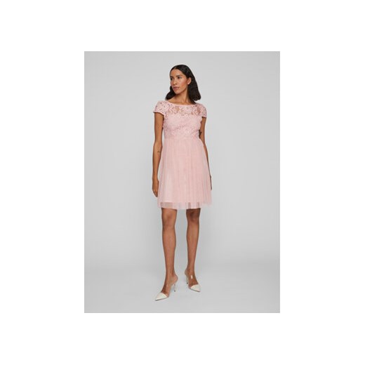 Vila Sukienka koktajlowa Ulricana 14083836 Różowy Regular Fit ze sklepu MODIVO w kategorii Sukienki - zdjęcie 168754116