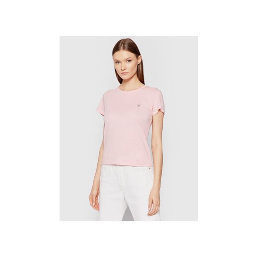 Guess T-Shirt Logo Baby W0GI64 R9I50 Różowy Regular Fit ze sklepu MODIVO w kategorii Bluzki damskie - zdjęcie 168754438