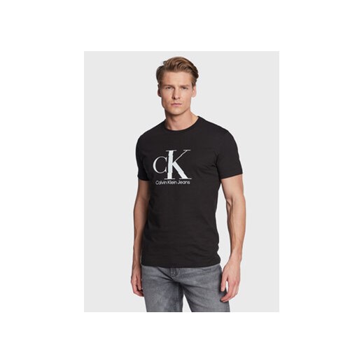 Calvin Klein Jeans T-Shirt J30J323299 Czarny Slim Fit XL wyprzedaż MODIVO