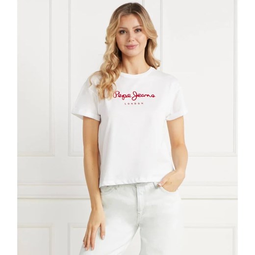 Pepe Jeans London T-shirt HELGA | Regular Fit ze sklepu Gomez Fashion Store w kategorii Bluzki damskie - zdjęcie 168755355