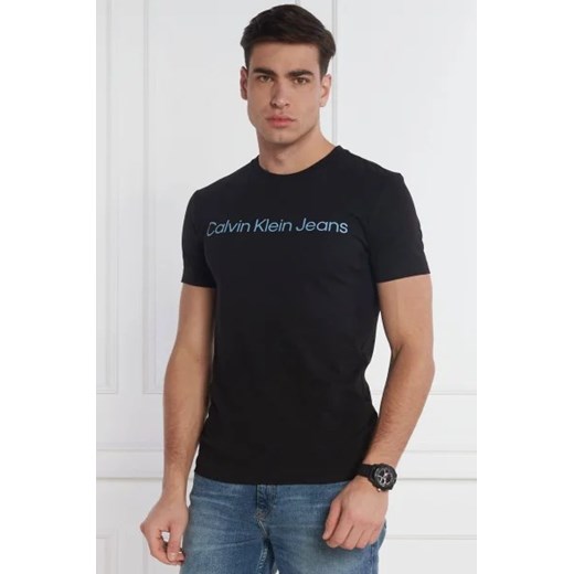 T-shirt męski Calvin Klein w stylu młodzieżowym z krótkim rękawem 