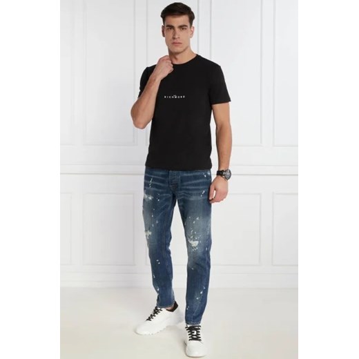 T-shirt męski John Richmond z krótkimi rękawami czarny z bawełny