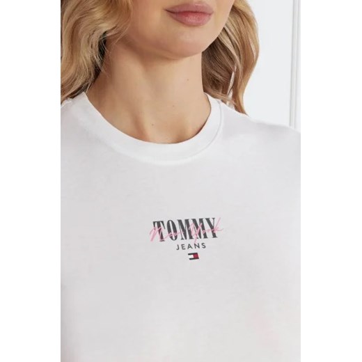 Bluzka damska Tommy Jeans z okrągłym dekoltem casual 