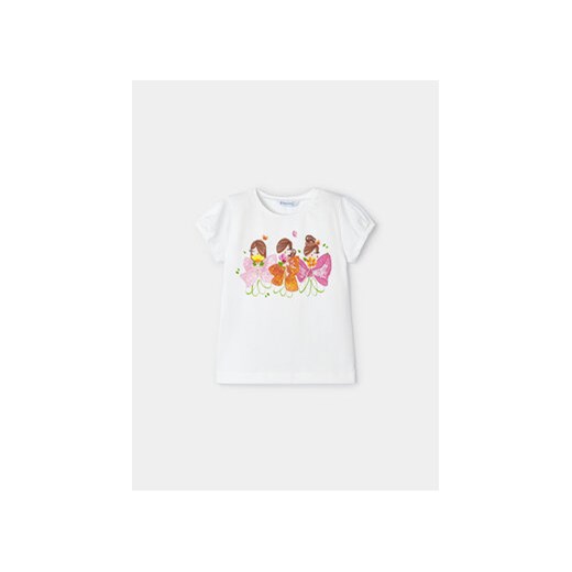 Mayoral T-Shirt 3080 Biały Regular Fit ze sklepu MODIVO w kategorii Bluzki dziewczęce - zdjęcie 168756725