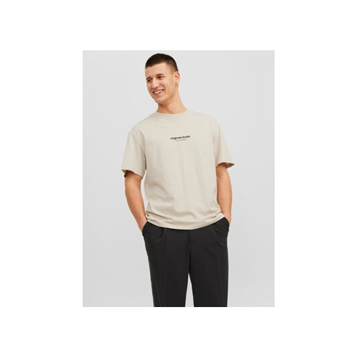 Jack&Jones T-Shirt Vesterbro 12240121 Beżowy Relaxed Fit ze sklepu MODIVO w kategorii T-shirty męskie - zdjęcie 168756726