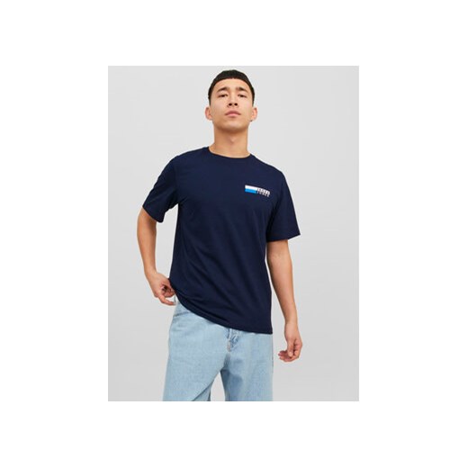 Jack&Jones T-Shirt Corp 12233999 Granatowy Standard Fit ze sklepu MODIVO w kategorii T-shirty męskie - zdjęcie 168756879