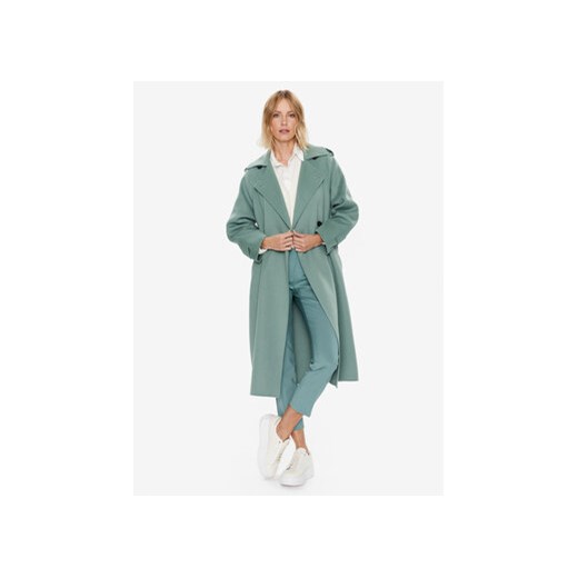 Weekend Max Mara Płaszcz wełniany Cobalto 2350110137 Zielony Regular Fit 36 MODIVO wyprzedaż