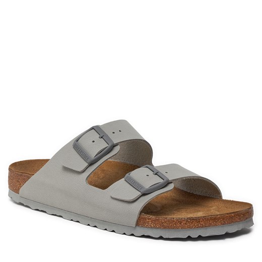Klapki damskie BIRKENSTOCK płaskie szare casual