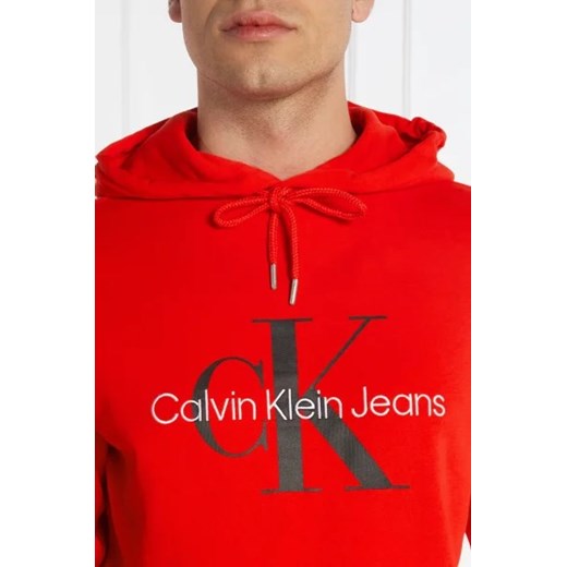 Bluza męska czerwona Calvin Klein jesienna bawełniana 