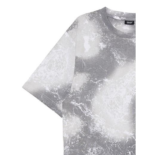 Cropp - Wzorzysta koszulka - jasny szary ze sklepu Cropp w kategorii T-shirty męskie - zdjęcie 168758837