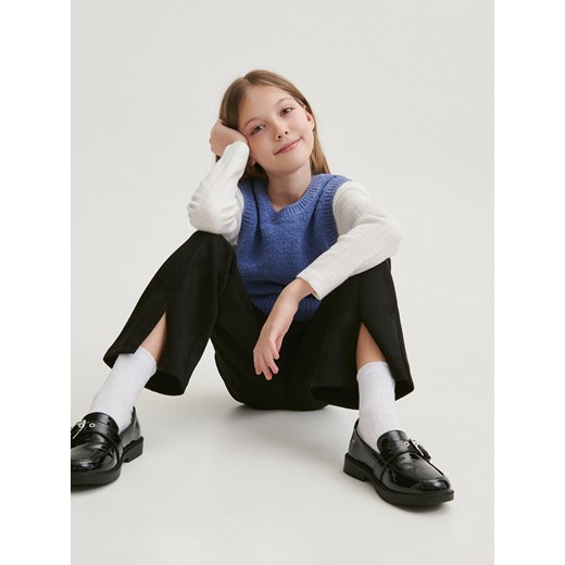 Reserved - Spodnie flare z rozcięciami - czarny ze sklepu Reserved w kategorii Spodnie dziewczęce - zdjęcie 168759485