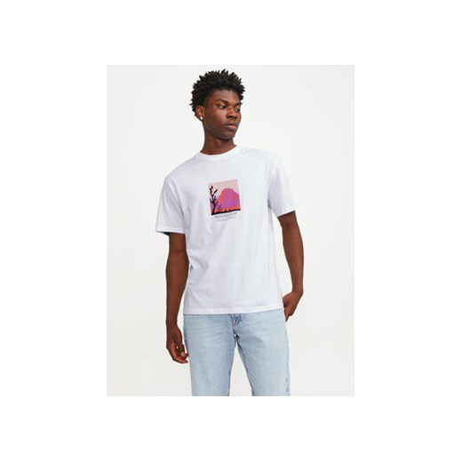 Jack&Jones T-Shirt Lucca 12253613 Biały Relaxed Fit ze sklepu MODIVO w kategorii T-shirty męskie - zdjęcie 168761626