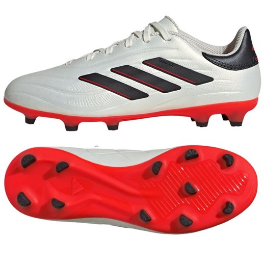 Buty piłkarskie adidas Copa Pure.2 League Fg Jr IE4987 białe ze sklepu ButyModne.pl w kategorii Buty sportowe dziecięce - zdjęcie 168765109