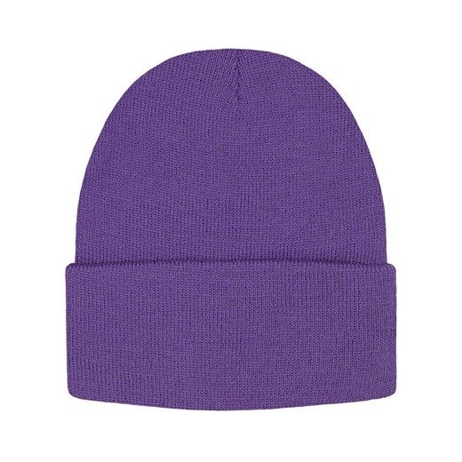 Jednokolorowa Czapka Zimowa Typu Beanie – Zimowa - Jasny Fiolet CPAEMACSHSTRbeanie0037jasfiolet ze sklepu JegoSzafa.pl w kategorii Czapki zimowe męskie - zdjęcie 168769427