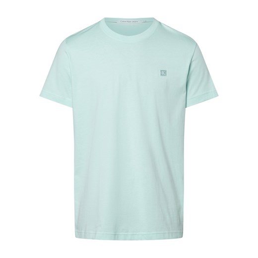 Calvin Klein Jeans T-shirt męski Mężczyźni Bawełna jasnoniebieski jednolity M vangraaf
