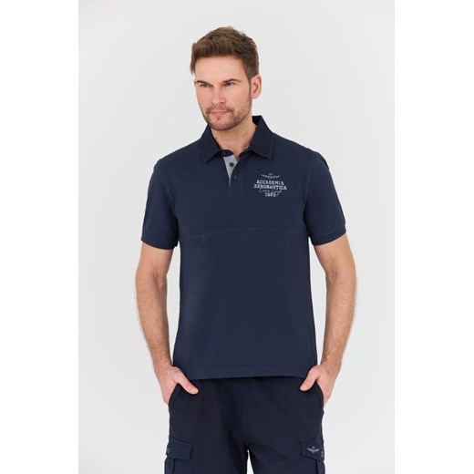 AERONAUTICA MILITARE Granatowa koszulka Polo M.C., Wybierz rozmiar XXL ze sklepu outfit.pl w kategorii T-shirty męskie - zdjęcie 168772248